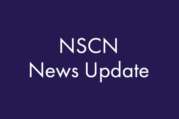 text reading NSCN News update with a purple background and blue, magenta, orange and yellow border